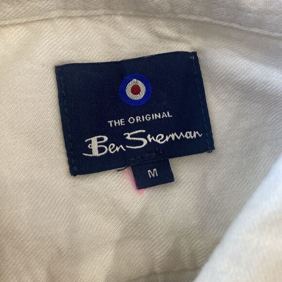 Ben Sherman Cotton/Rayon Blend Off-White Button-Down Men’s Size Medium Fall Soft - Picture 7 of 9